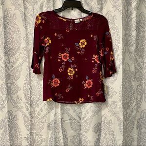 Mudd Girls Floral Top Size 12